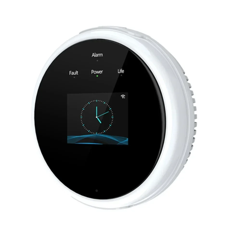 Sensor de alarme de gás natural Wifi Alarmes de gás combustível Detector de vazamento de gás com display LCD para aplicativo Life