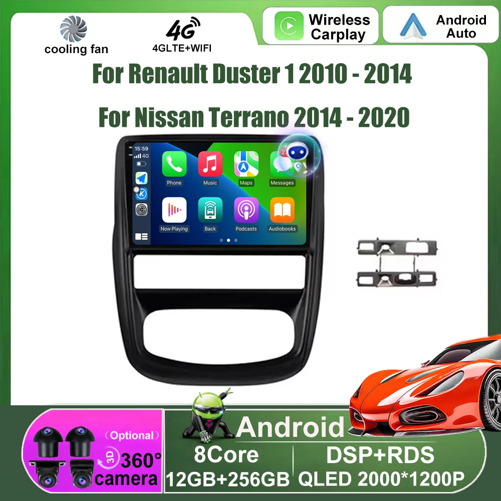 

Android Auto For Renault Duster 1 2010 - 2014 For Nissan Terrano 2014 - 2020 Car Radio Multimedia Video Player GPS Navigation
