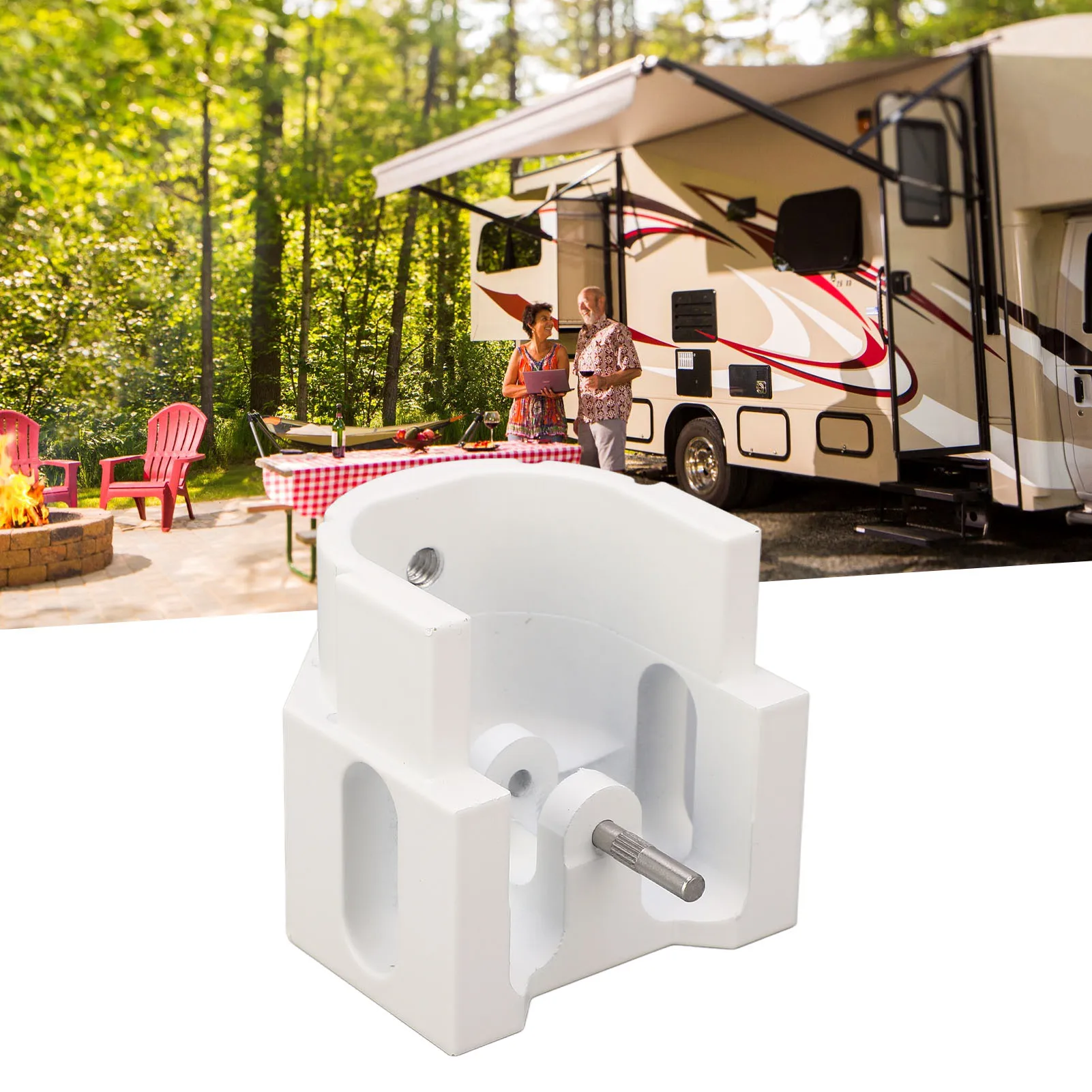 

Концевая заглушка тента для автофургона, белый, твердый алюминий, прочный, простая установка, замена для Sunchaser II