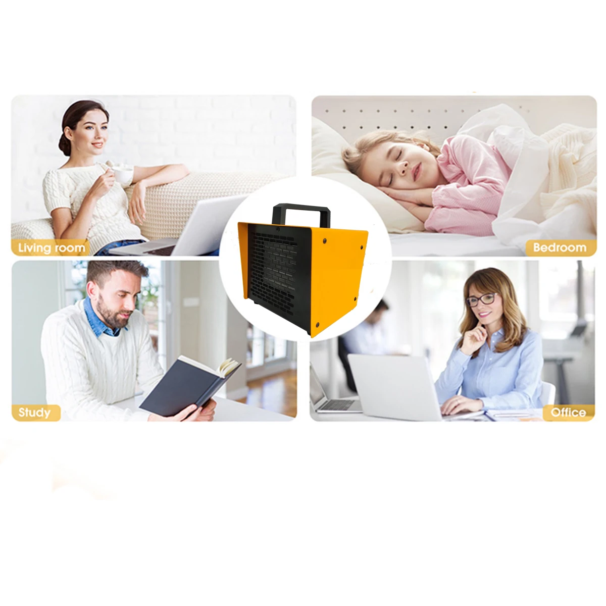 1500W急速加熱 室内 家庭用 ミニ ポータブル セラミック 電気ファン エアヒーター 温室用