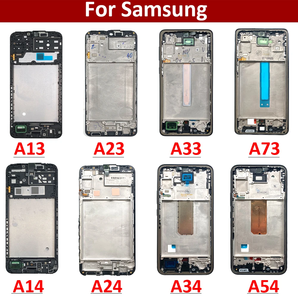 New For Samsung A13 A23 A33 A73 A14 A24 A34 A54 4G 5G LCD Frame Middle Frame Bezel Housing Replacement Parts Front Frame