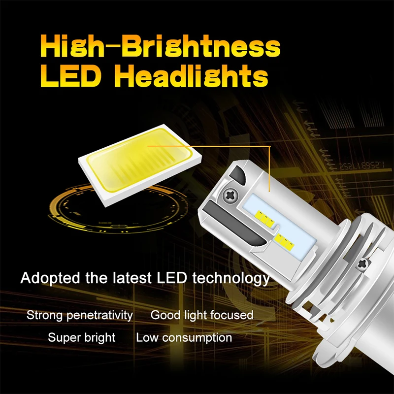 2×h7 led light CSP chips h8 Led fog light H11 LED Light h9 led 9005 hb3 LED FOG LAMP 9006 hb4 led car headlight H4 moto headlamp