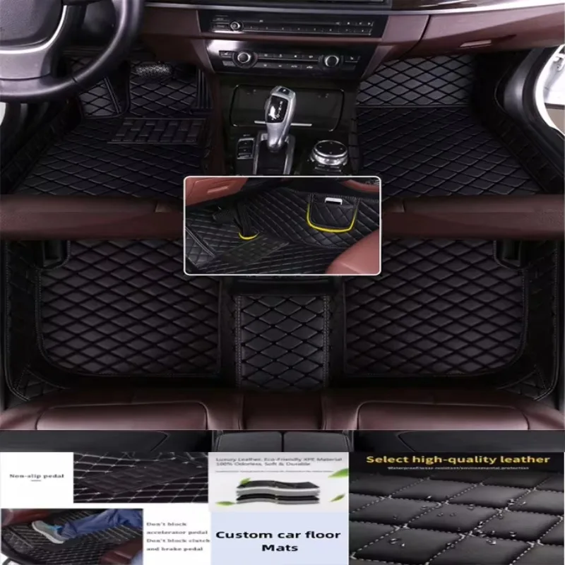 3D PU-leather Waterproof Custom Car Floor Mats For Jeep Commander 2004-2010 Years Auto Carpets Foot Coche Accessorie Liners