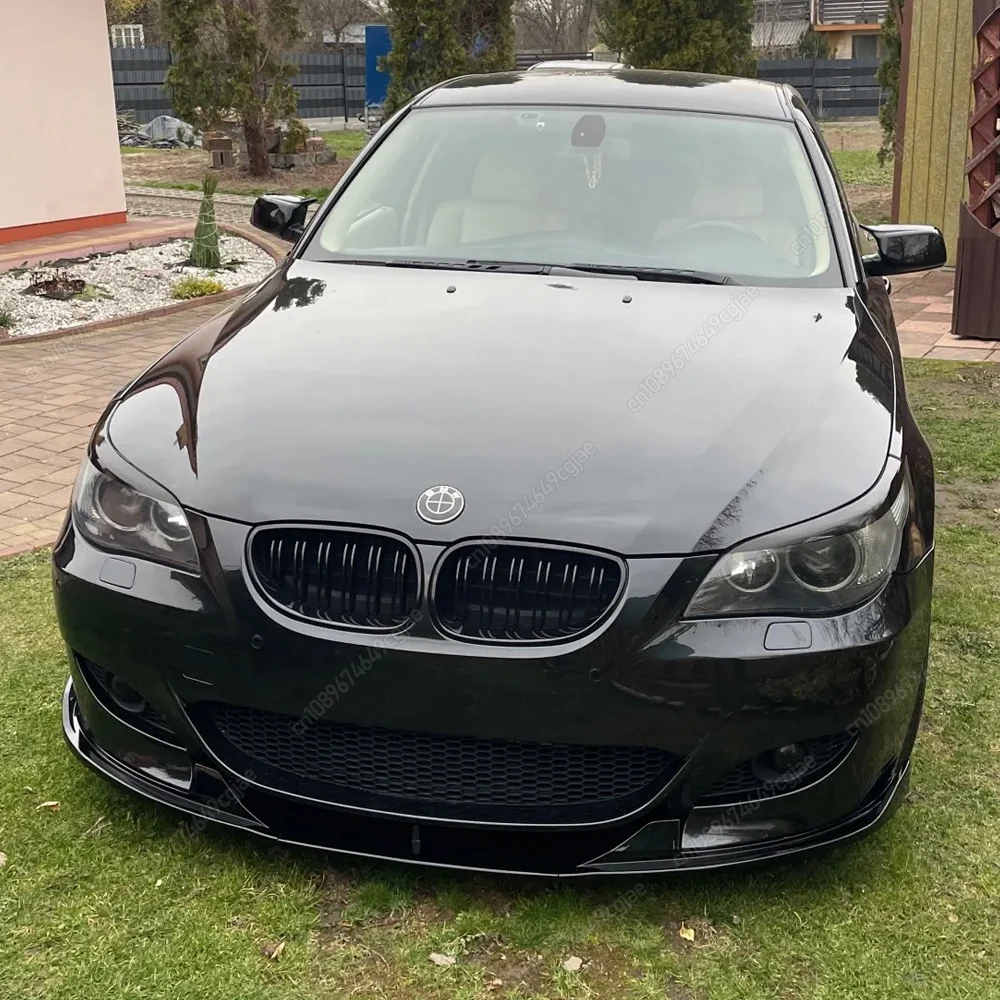 

3Pcs Car Front Bumper Splitter Lip For BMW E60 E61 M5 2005 2006 2007 2008 2009 2010 Gloos Black Diffuser Spoiler Guard Body Kits