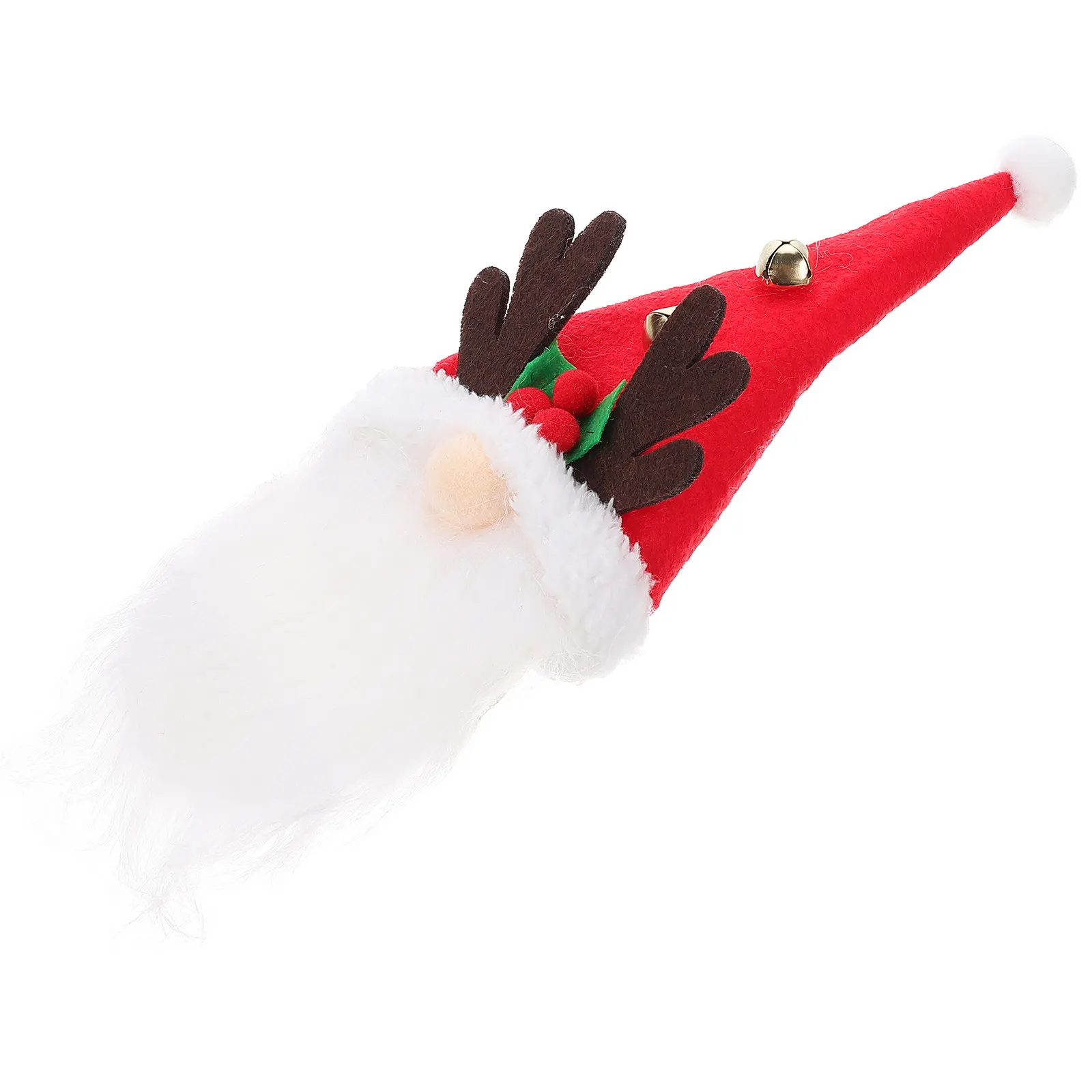 Deer Antler Wine Bottle Cover – Foldable Cloth Sleeve for Christmas Party Decoration & Holiday Gift