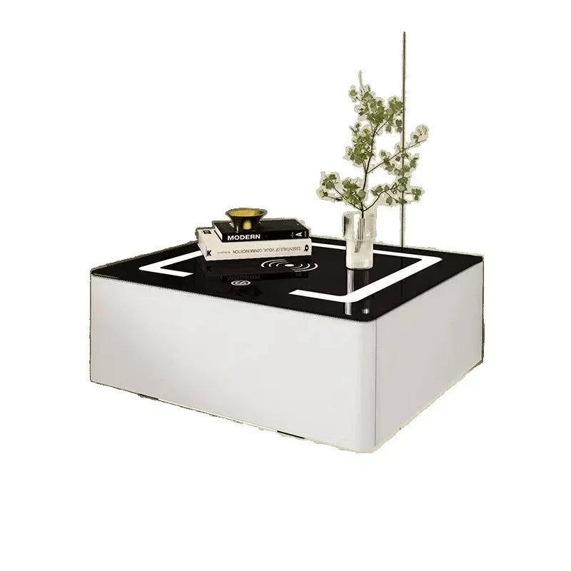 Suspended solid wood smart bedside table, simple and modern bedroom small bedside table rock slab, hanging versatile