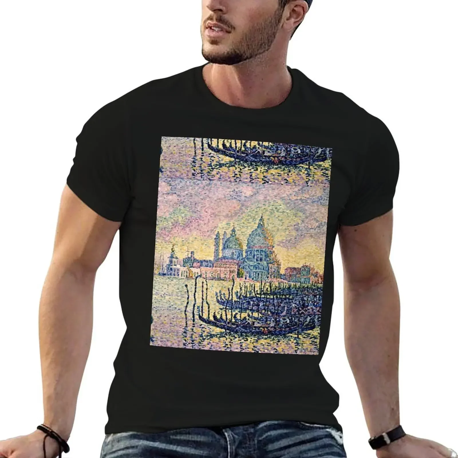 

Paul Signac - Entrance To The Grand Canal, Venice T-Shirt blue lock blanks boys animal print plain black t shirts men