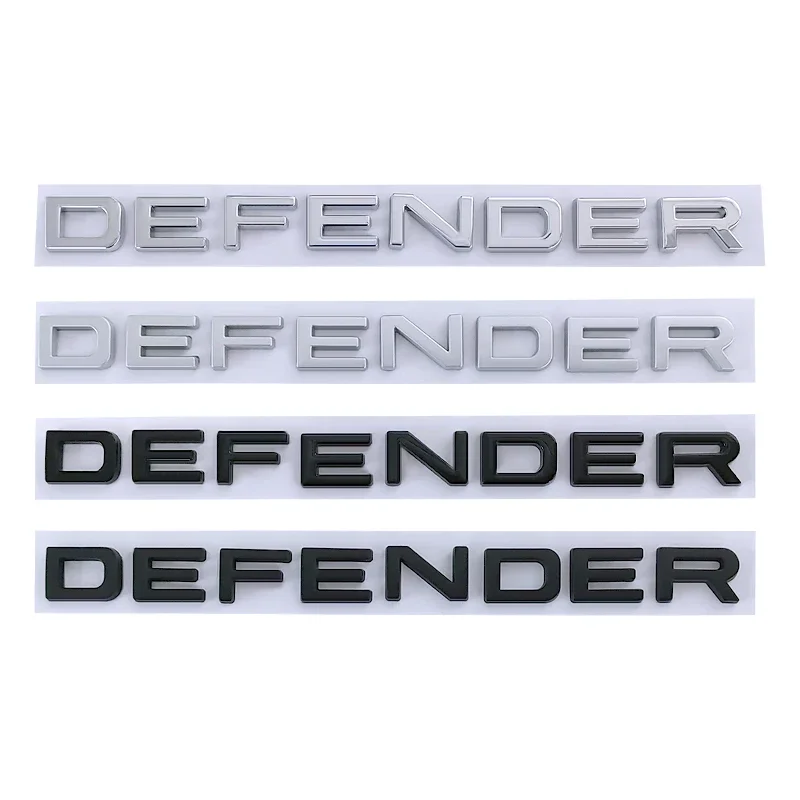 

ABS Car Rear Trunk Emblem Sticker for Defender Logo Auto 3D Letter Badge Exterior Modified Decoration 20x1.6cm