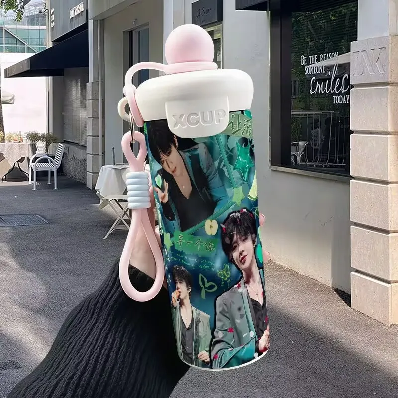 سجل احتياطي ليو يونينغ، عوامة من الفولاذ المقاوم للصدأ، قش، كوب معزول، كوب قهوة محمول بسعة كبيرة، كوب للطلاب