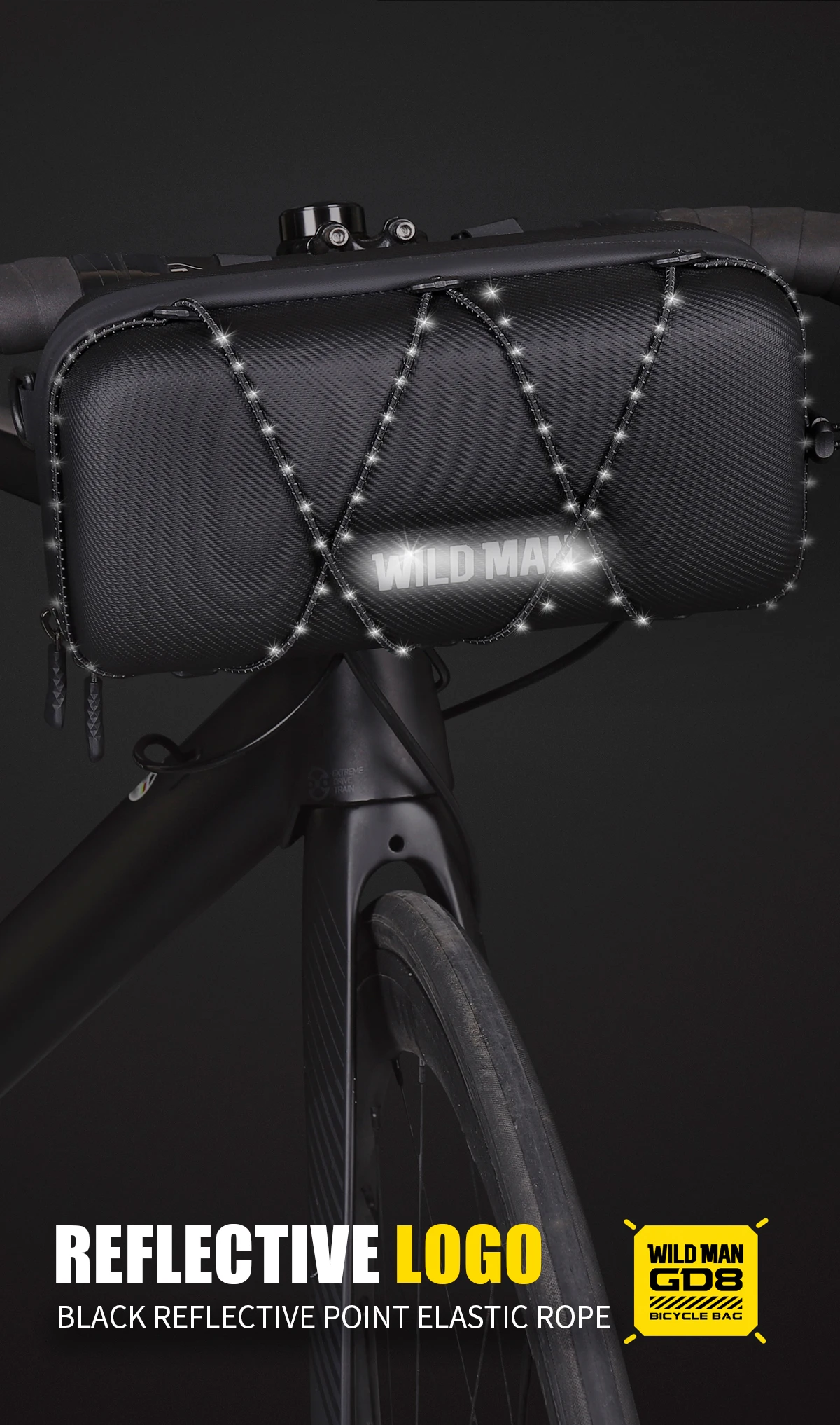 WILD MAN BBG154 Fahrrad Lenkertasche EVA Hartschale Regenschutz Aufbewahrung kleiner Zubehörteile – Detail 7