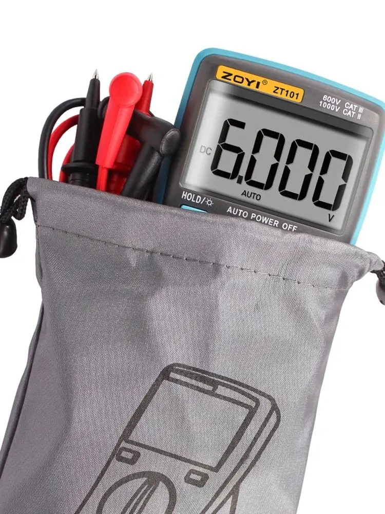 Zoyi 101 Zt Digital Multimeter Backlight A-C/D-C Ammeter 6000 Counts A-C/D-C Ammeter Voltmeter Portable