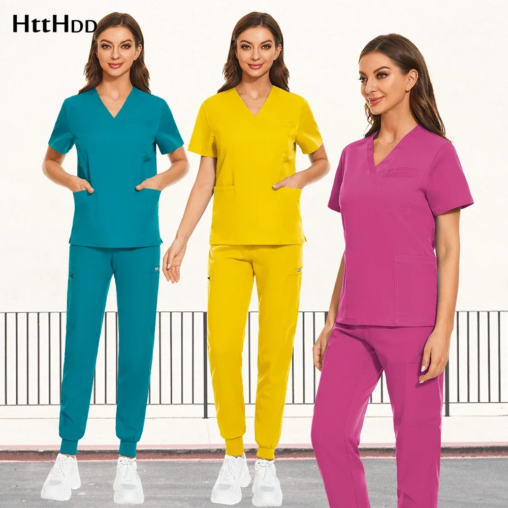 Spa Beauty Uniform Dental Scrub Unisex Nursing Sets Comfortable Work Clothes Hospital Surgical Uniform Clinical Nursing Uniforms