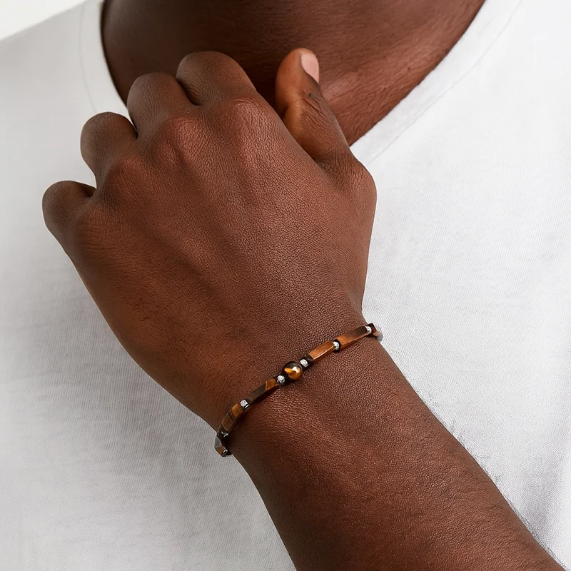 Natural Stone Body-Purify Stretch Bracelet Healing Chakra Jewelry for Unisex Daily Energy Healing Crystals Beads Bracelet