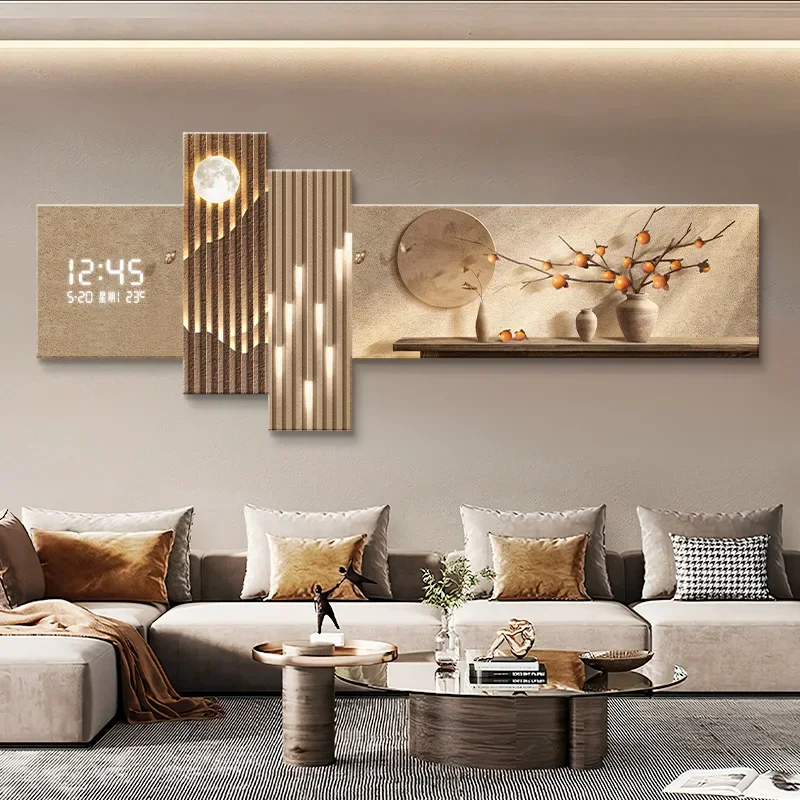 Persimmon And Ruyi Living Room Decorative Painting Electronic Screen New Chinese Sofa Background Wall Hanging Painting Tea Room