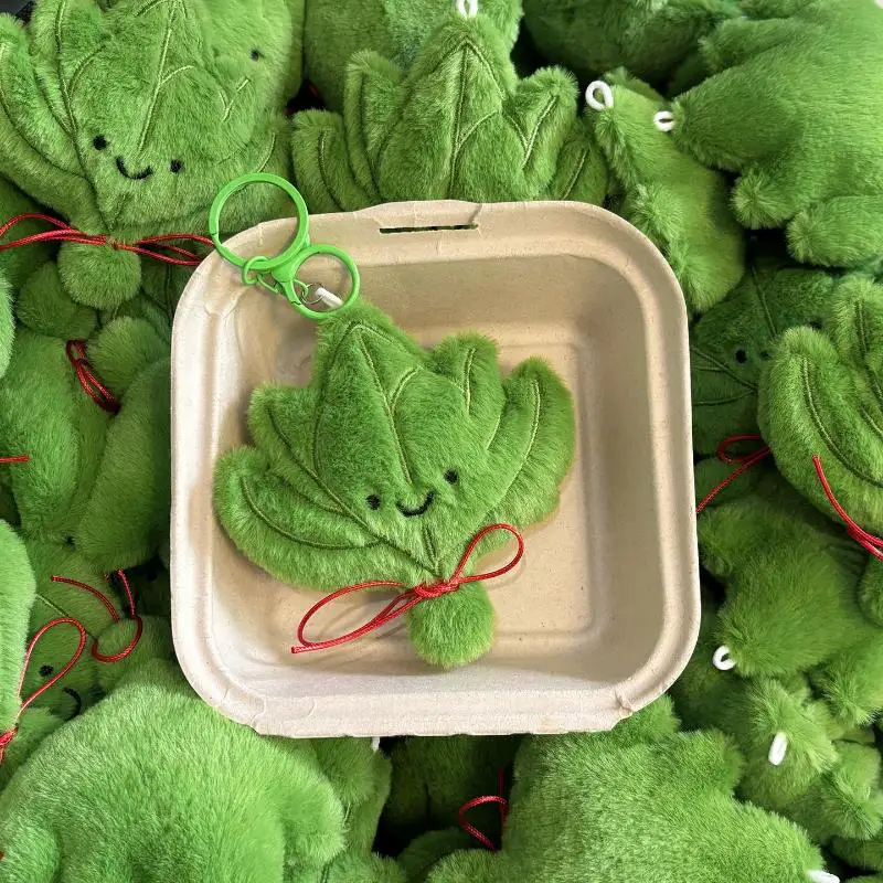 Pluszowy amulet z liściem pomelo, tradycyjny wisiorek na szczęście do domu, samochodu i plecaka, uroczy, pomyślny prezent