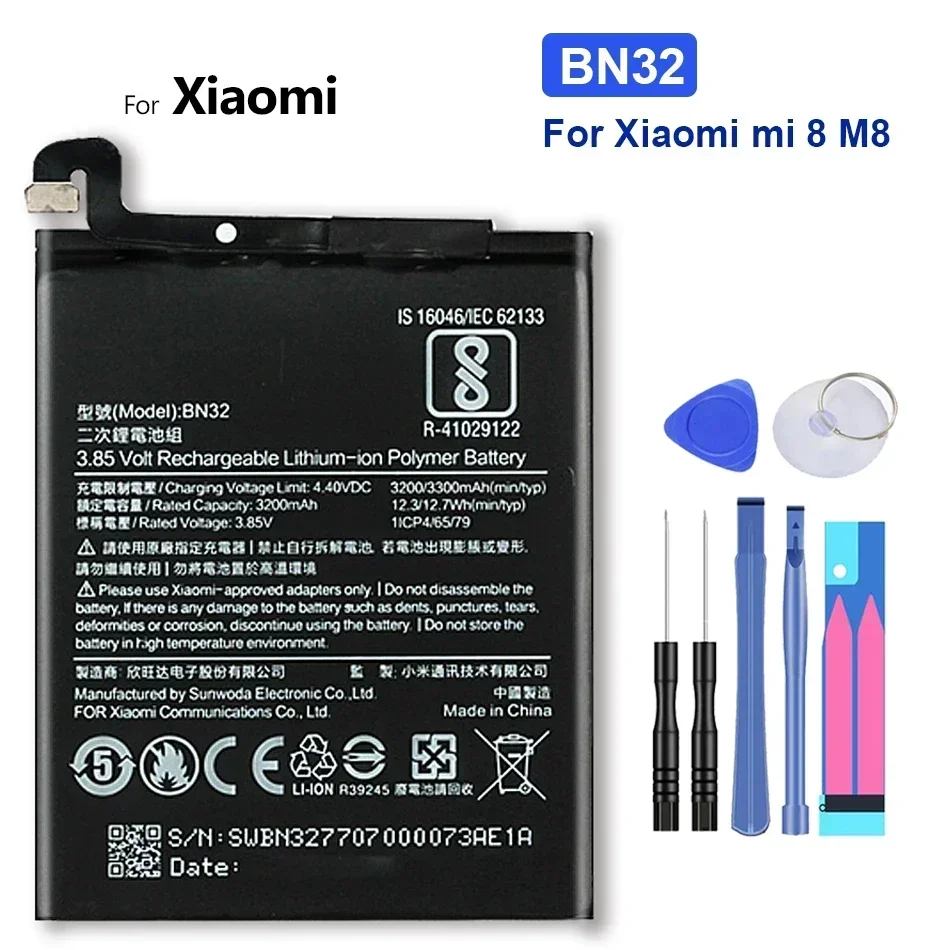 Battery For Xiaomi Mi Mix Max 2 3 4C 5 5X 5S 6 6X 8 Lite Pro 9 SE CC9 5X 2S BM22 BM3L BM36 BM39 BM3E BM3B BM49 BM3M BM51 Bateria