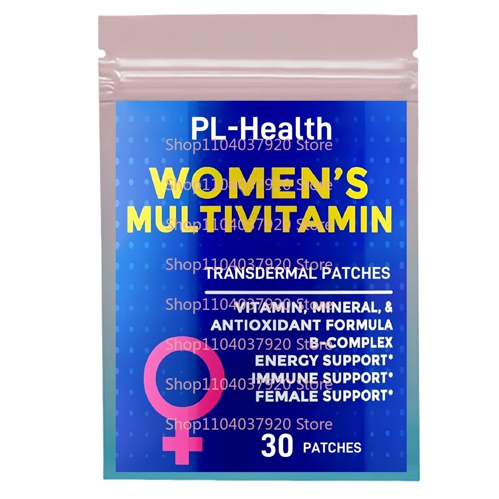 

30 Patches Women's Multivitamin Transdermal Patches for Immune & Stress Support, Energy Booster, Bone & Skin Health