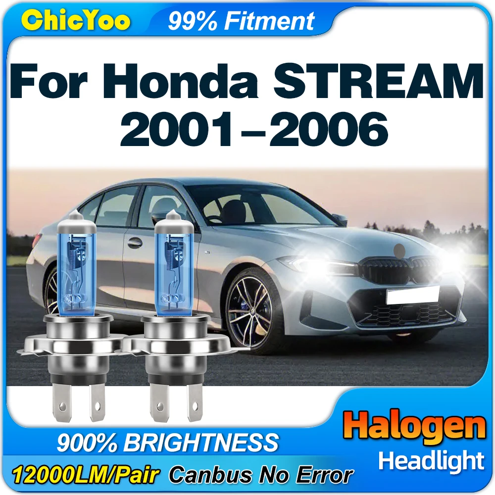 

H4 Car Headlight Bulb 12V 100W Halogen Lights 6000K White Auto Halogen Lamp For Honda STREAM 2001 2002 2003 2004 2005 2006