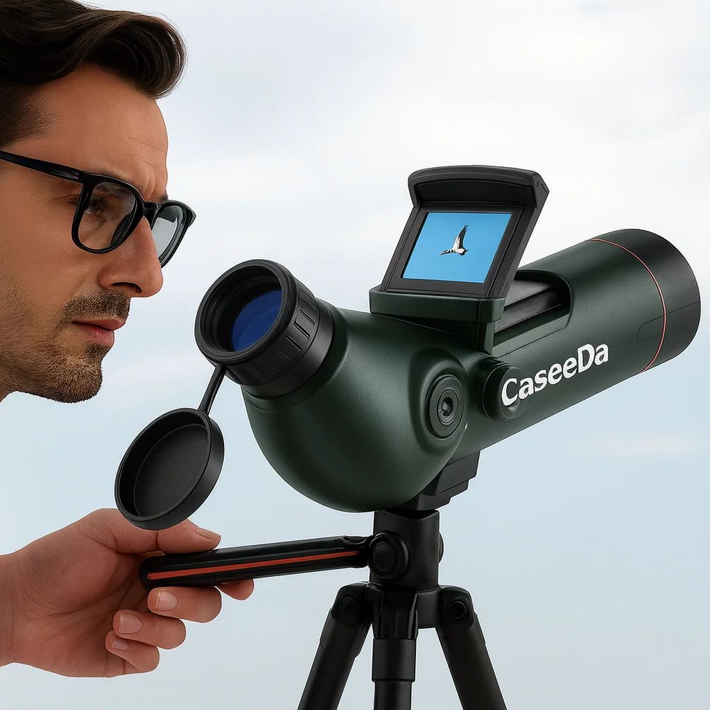 SPXS-80 Astronomical Telescope with LCD Display High Magnification Professional Outdoor Telescope for Moon Viewing