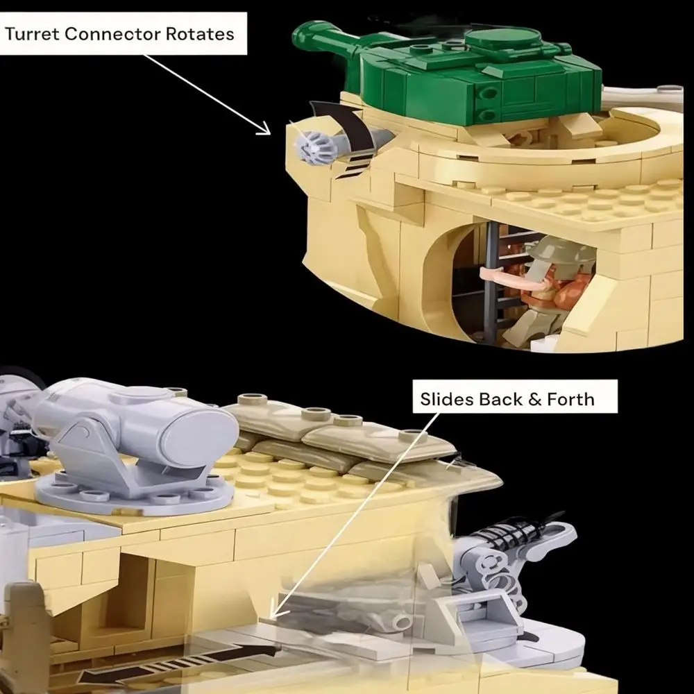 Set da battaglia Iwo Jima della Seconda Guerra Mondiale: modello di mattoni militari per buffet di storia, adolescenti e adulti