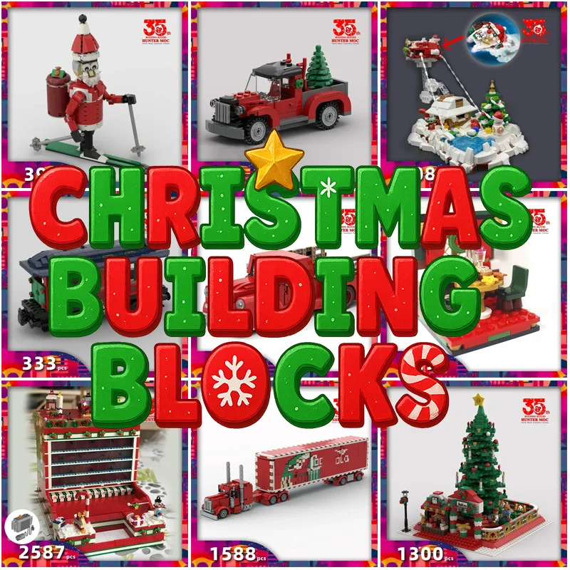 

2025 Handmade Christmas Advent Calendar Bricks - Santa, Xmas Tree & Gifts Galore for Kids
