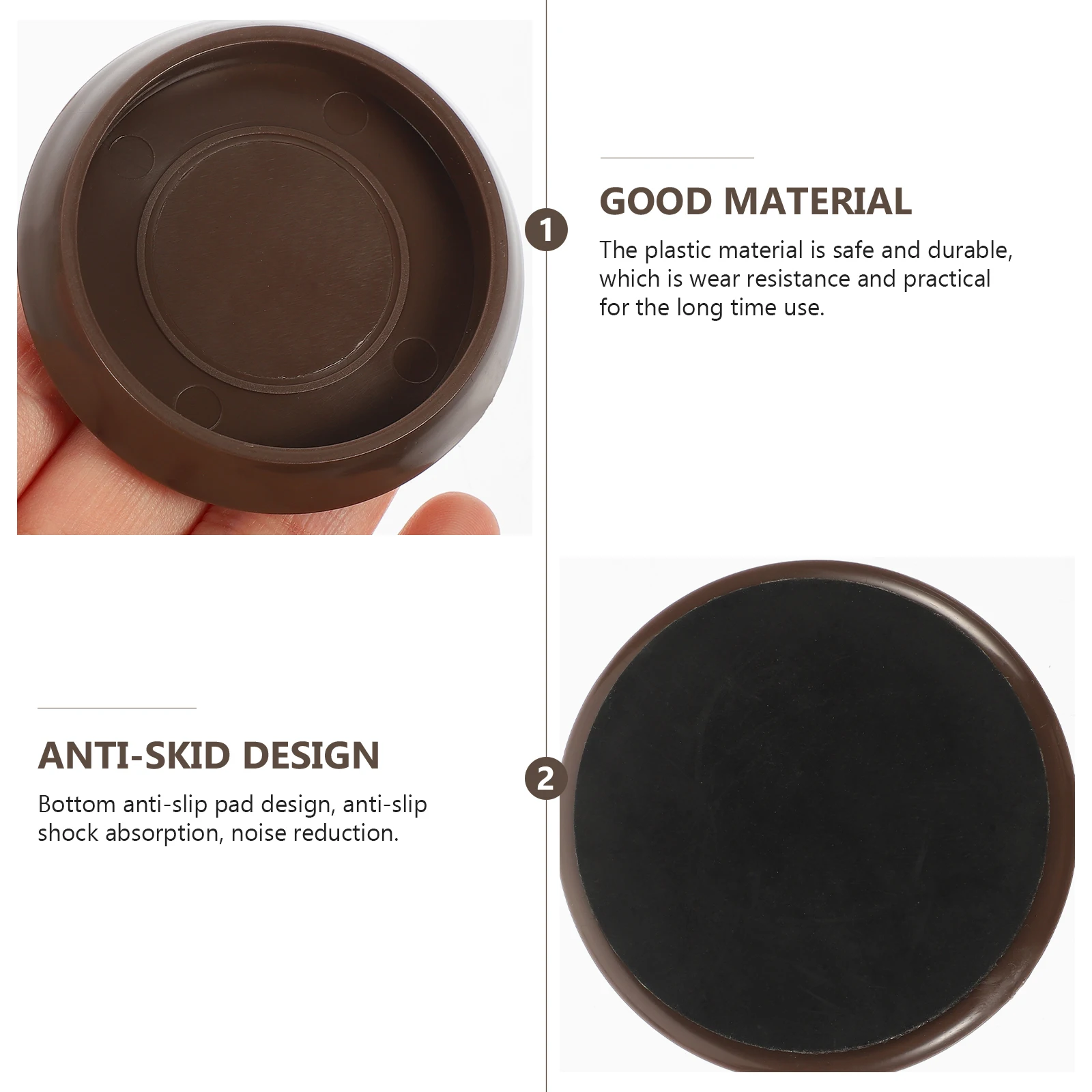 

12Pcs Furniture Leg Pads Anti-Skid Durable Chair Foot Protectors Shock Absorption Multi-Function Plastic Furniture Coasters