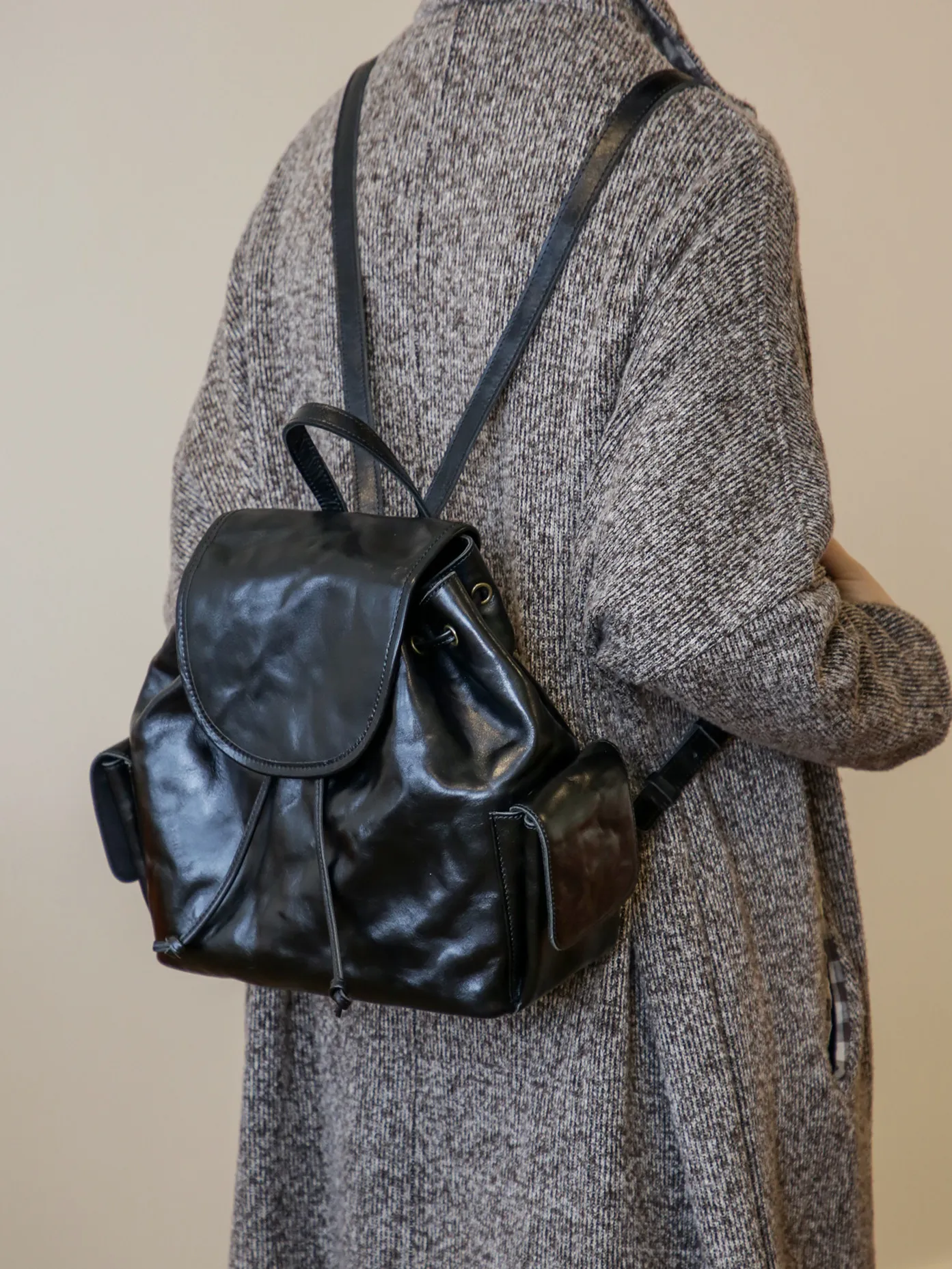 fashion designer handmade soft genuine leather women's backpack vintage luxury natural first layer cowhide female schoolbag