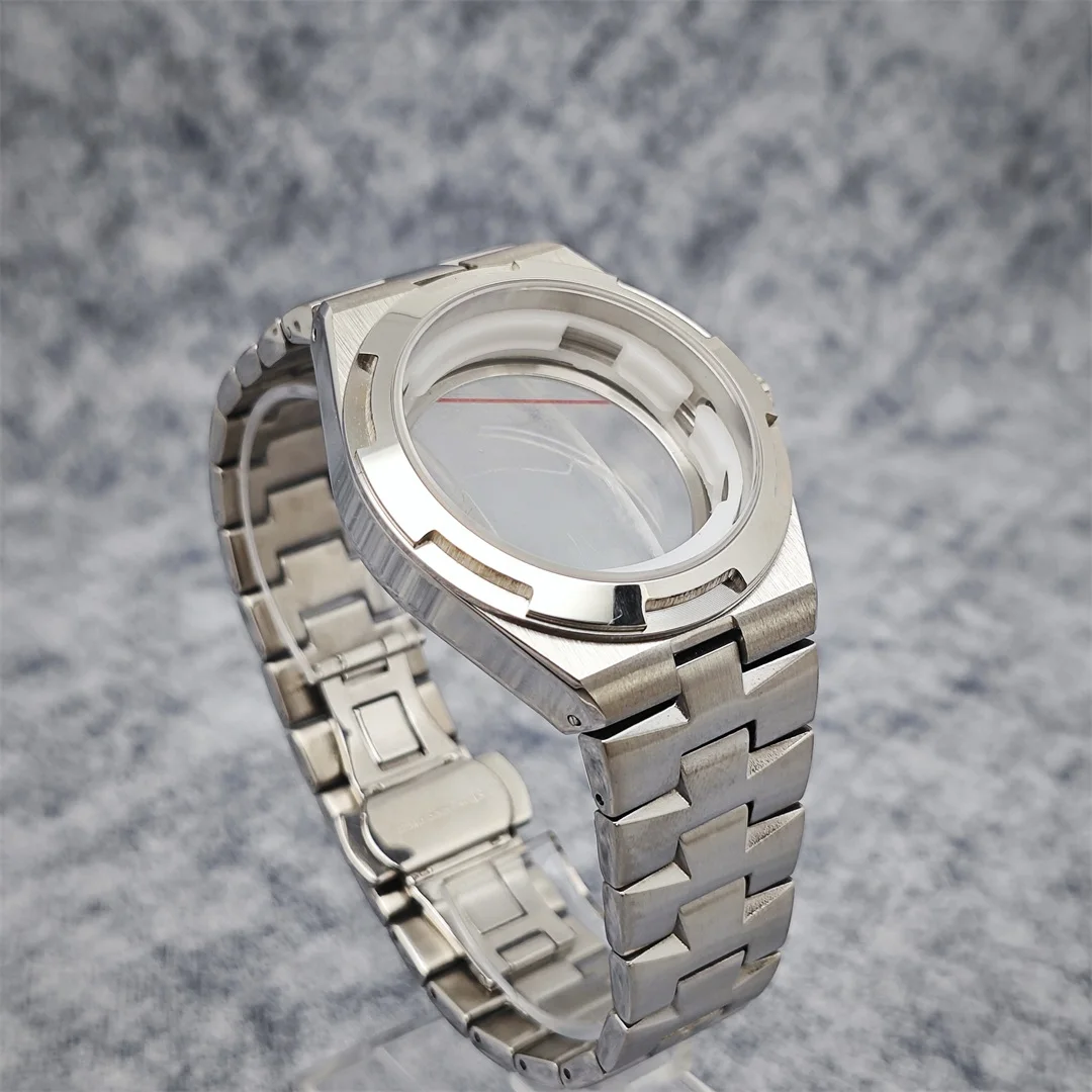 41 مللي متر الصلب ساعة مجموعة NH35 حافظة عدة الياقوت كريستال الحال بالنسبة NH35 4R NH36 حركة ساعة ميكانيكية أجزاء التجميع