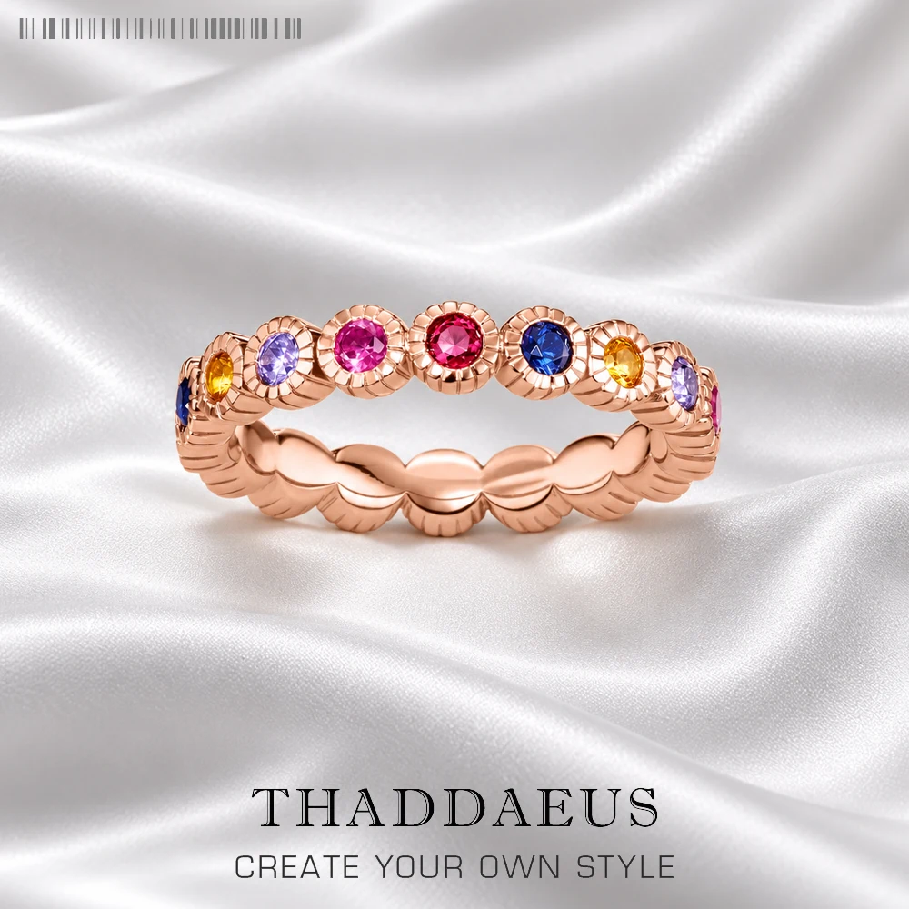 Ring Royalty Colourfull Stones,Europe Style Fine Jewerly For Women Vintage Victorian Gift In 925 Sterling Silver