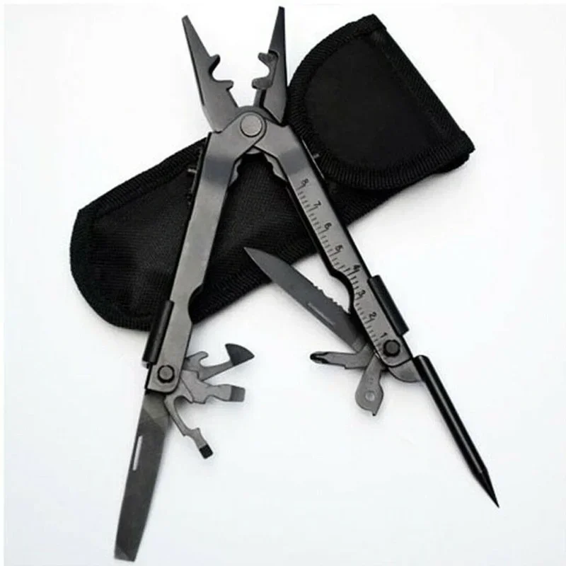 Imagem -02 - Portátil Multi Ferramenta Alicate Fio Stripper Alicate Dobrável Cortador de Bolso para Acampamento ao ar Livre Pesca Multitool 13 em 1