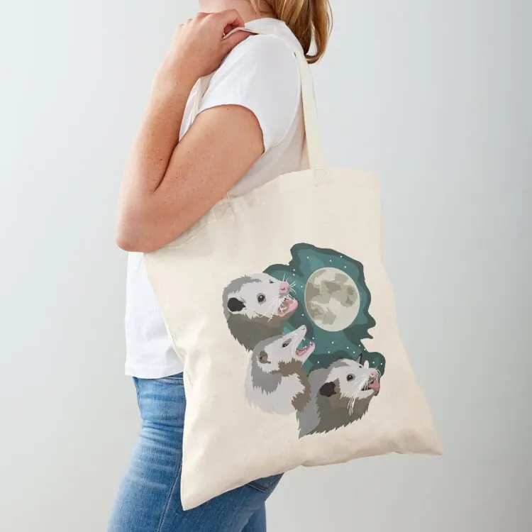 

Three Possum Moon - Three Wolf Moon Parody Opossum Design Tote Bag Women's beach bags tote bag women canvas tote
