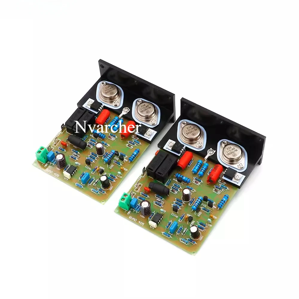 Directly engraved QUAD405 imitation Guodu power amplifier finished board, 2 boards with corner aluminum 100W+100W 8R