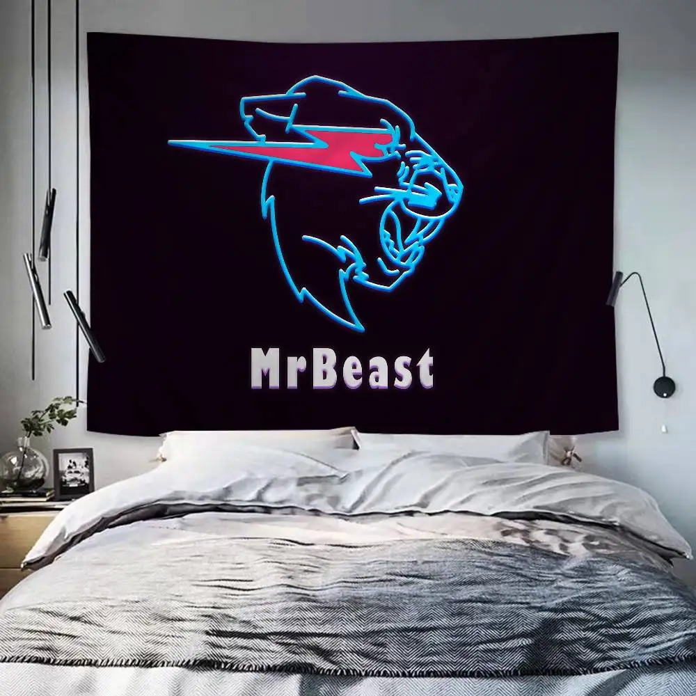 Tapiz de dibujos animados de Tuber M-Mrbeast Popular, arte, ciencia ficción, decoración del hogar, colgante de pared, decoración del hogar