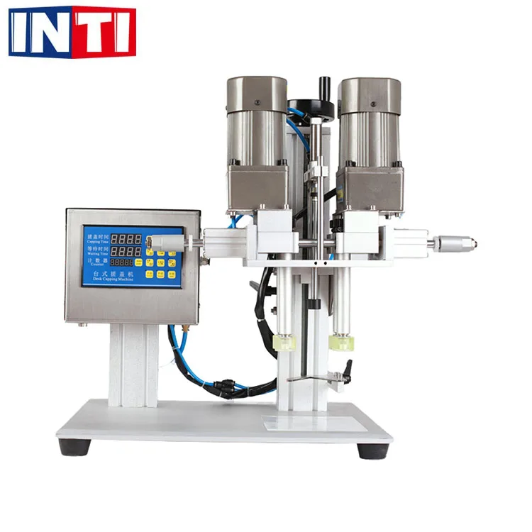 Semi-Automatic Electric Desktop Pneumatic Screw Machine For Cosmetics Water Beverages Spray Bottle Capping Machine Screw Bottles