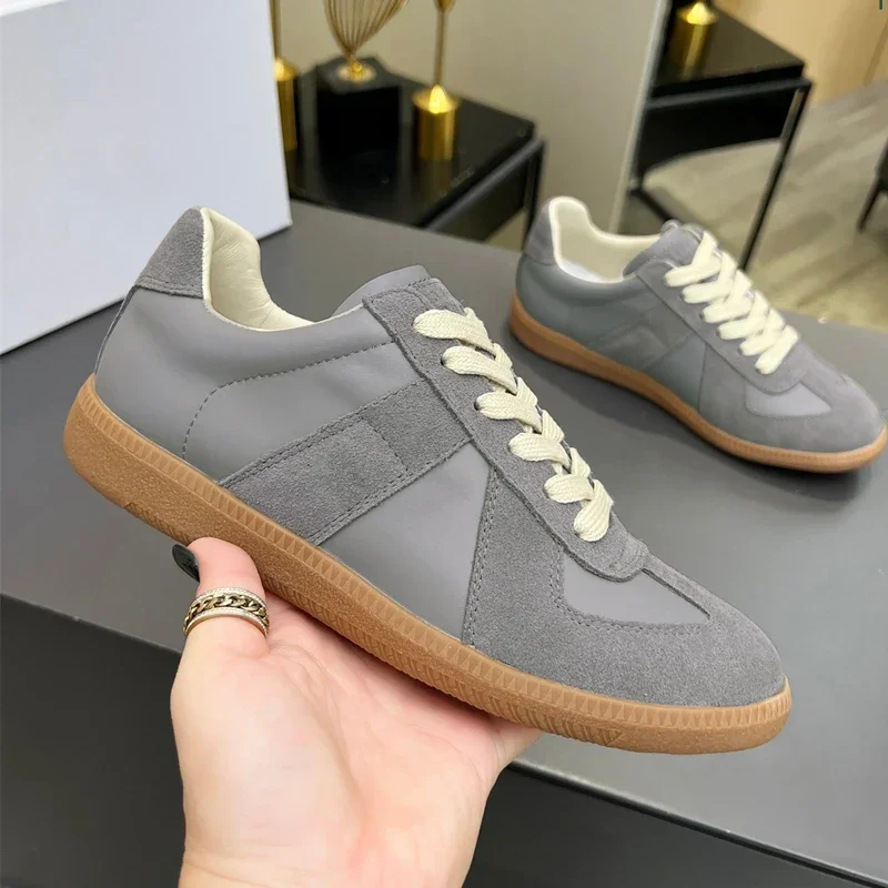 Unisex Cowhide Men Shoes Platform Sneakers Outdoor hiking Leather Tennis Shoes Running Leisure women\'s sports