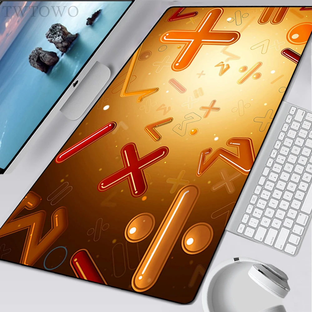 Mousepad Custom XXL Neue Schreibtischmatten Mauspads Tastaturpad Geometrische Mathematikformel Gamer Anti-Rutsch-Laptop Weiche Tischmatte