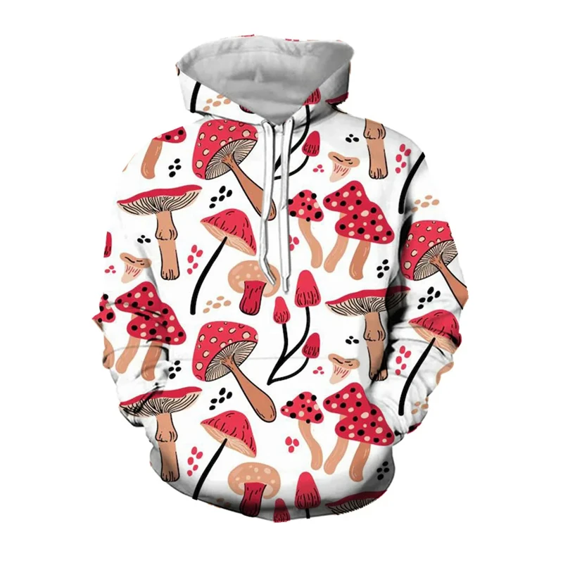 Autumn Plant Mushroom 3D Print Hoodies Men Women Fashion Casual Sweatshirts Oversized Hoodie Pullovers Tracksuit Clothing