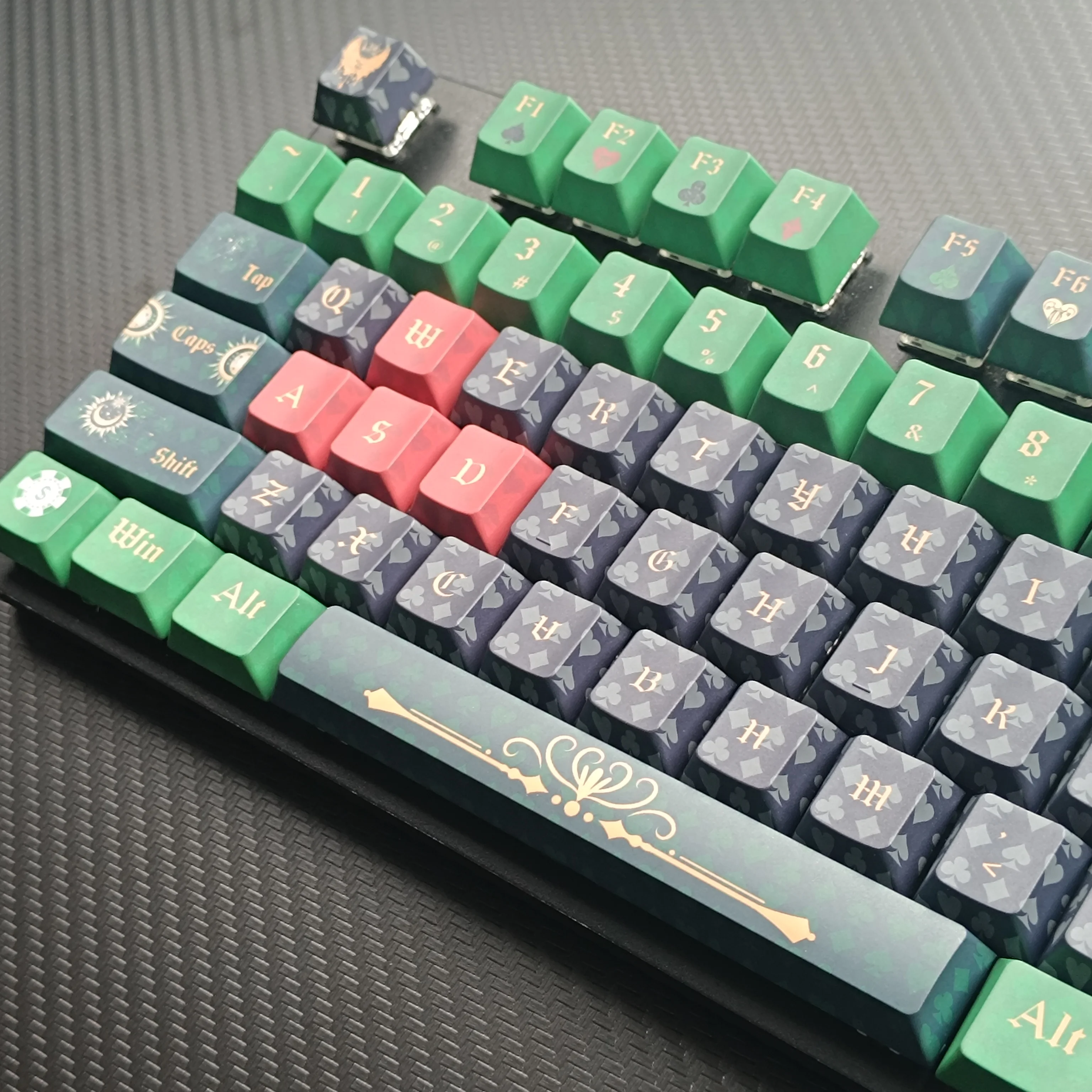 

Poker DIY custom keycap PBT five-sided sublimation keycap 60/75/87/98/104/108