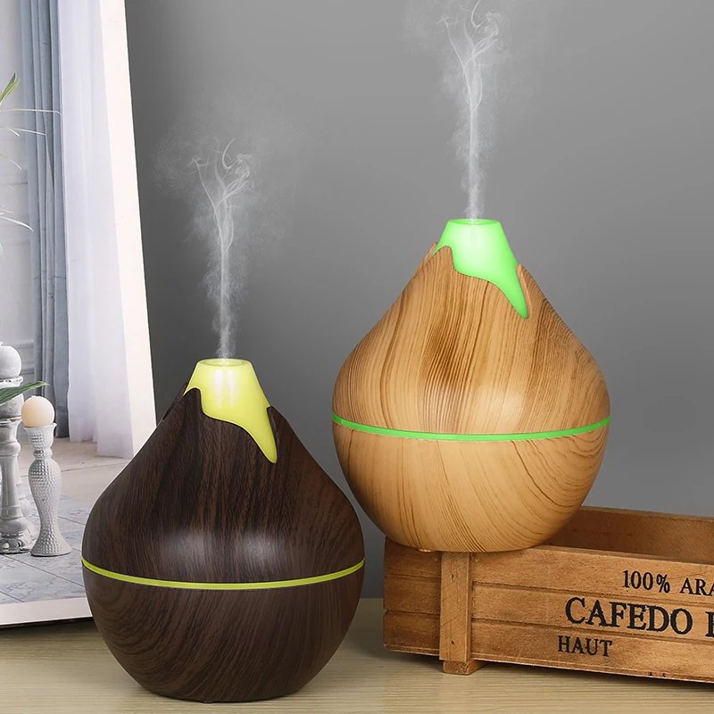 200ml USB aroma oil diffuser wood electric humidifier ultrasonic air humidifier mini aromatherapy LEDlight mist maker for home