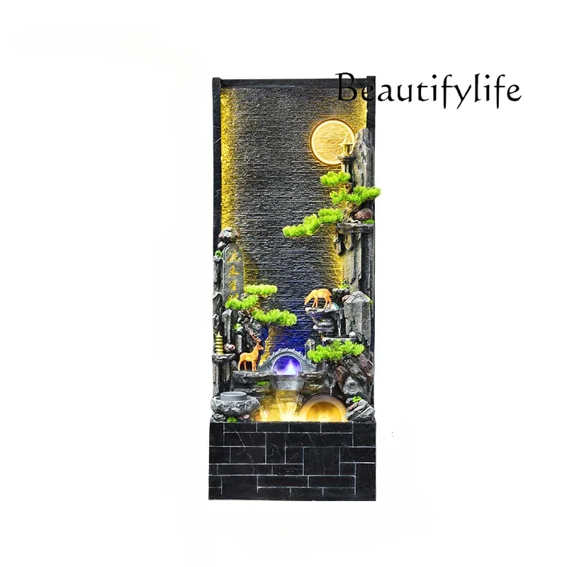 Water curtain  rockery flowing water fountain ornament porch office balcony courtyard fish pond decoration water landscape pool