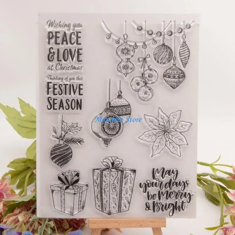 

U2JC Silicone Seal Stamp Christmas Theme Clear Stamps Embossing Photo Journal Album