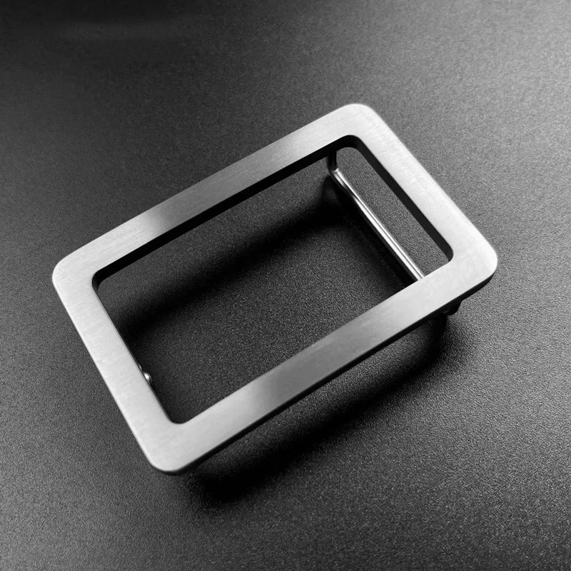 Winter Mens 3.5 and 3.8 Cm Wide Solid Titanium O Shaped Belt Buckle