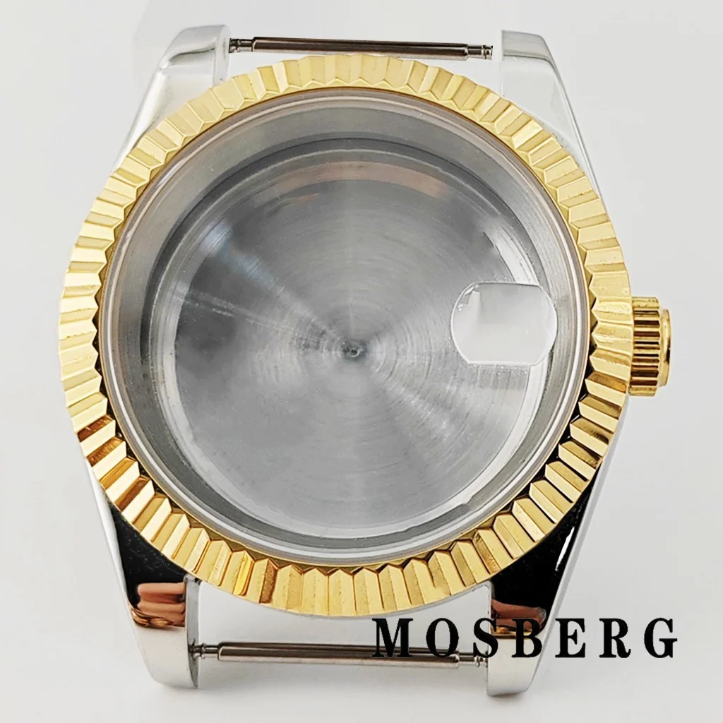 39 مللي متر 36 مللي متر NH35 ساعة حافظة الفولاذ المقاوم للصدأ الياقوت الزجاج ل NH35 NH36 ETA2824 ST2130 Miyota8215 8205 حركة ملحق جزء