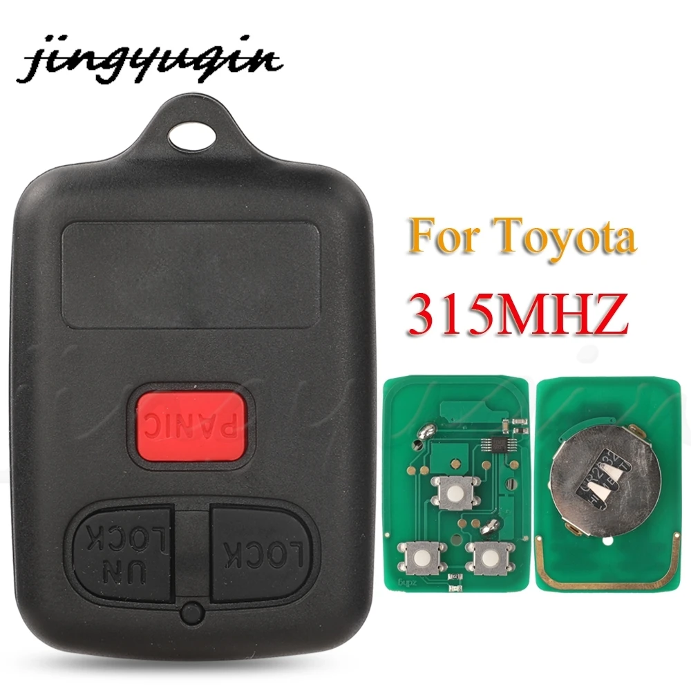 Jingyuqin 2+1Panic 3 Buttons Remote Car Key for Tovota COROLLA Vios Camry Sienna Remote Transmitter Auto Key Fob GQ43VT7T