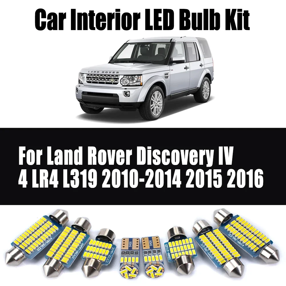 

21Pc Canbus For Land Rover Discovery IV 4 LR4 L319 2010-2016 Car Door Bulb LED Interior Vanity Mirror Reading Map Dome Light Kit