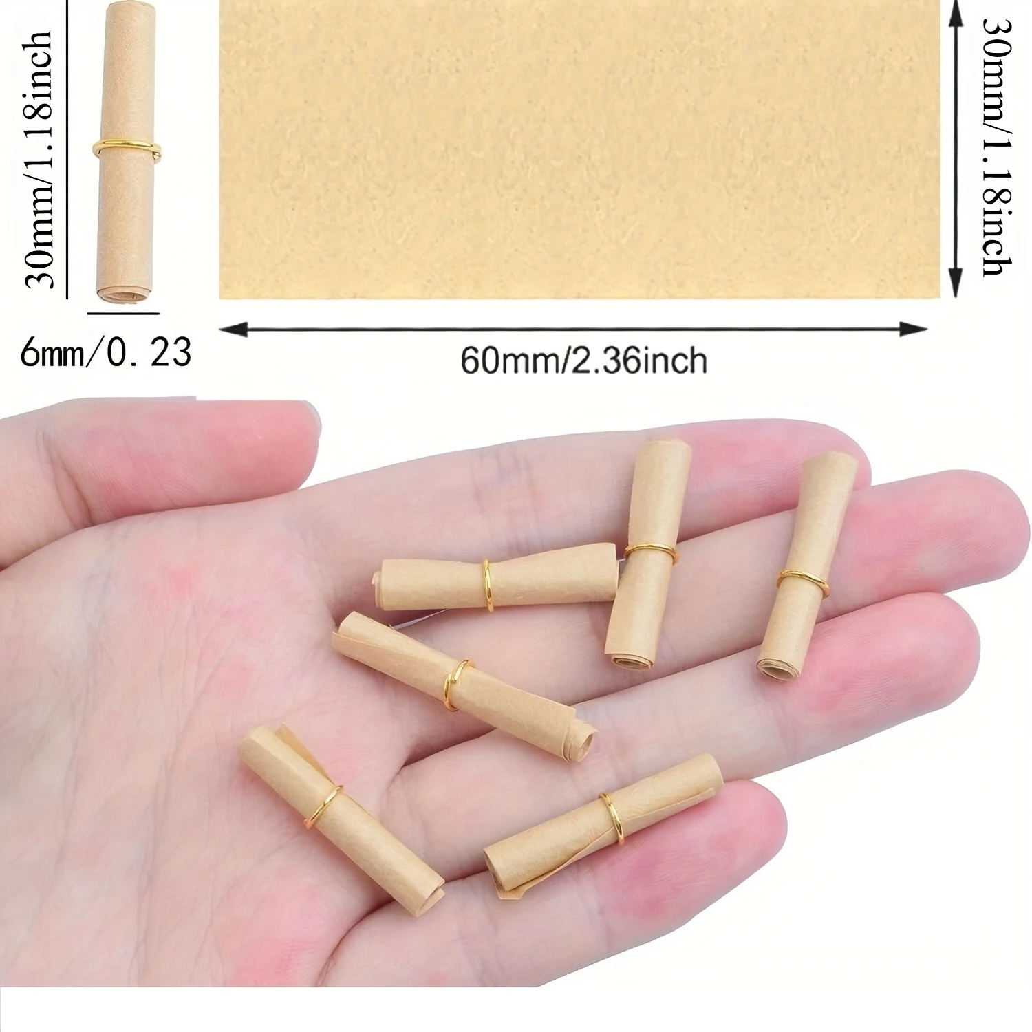 مخطوطات ورقية عتيقة - أوراق رسائل صغيرة محظوظة قابلة للكتابة، لفات ورق حرفية مصنوعة يدويًا، لحفلات الزفاف، وأعياد الميلاد، والحفلات