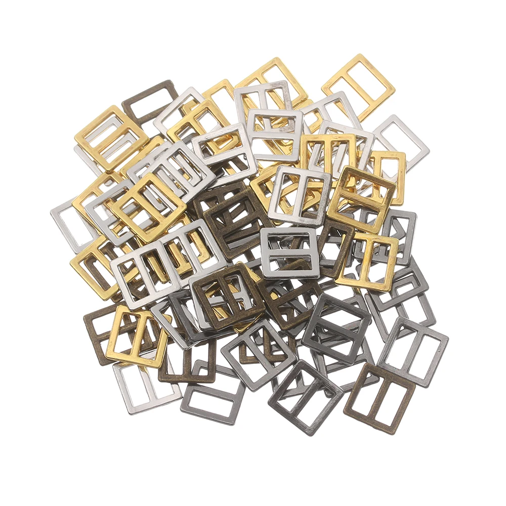 40Pcs Metal Mini Tri-glide Buckle Belt Buttons Diy Dolls Buckles Doll Buttons Sewing Doll Bags Shoes Accessories 6/7/8.5mm