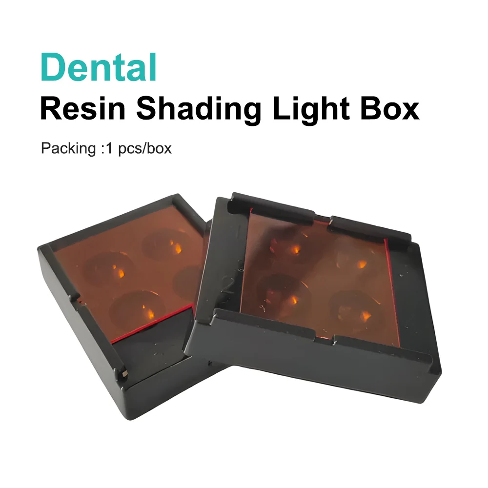 1 PC Dental Resin Shade Light Box Mix Composite Hood Case Protector Veneer Storage Box Denture Teeth Patch Organizer Tool