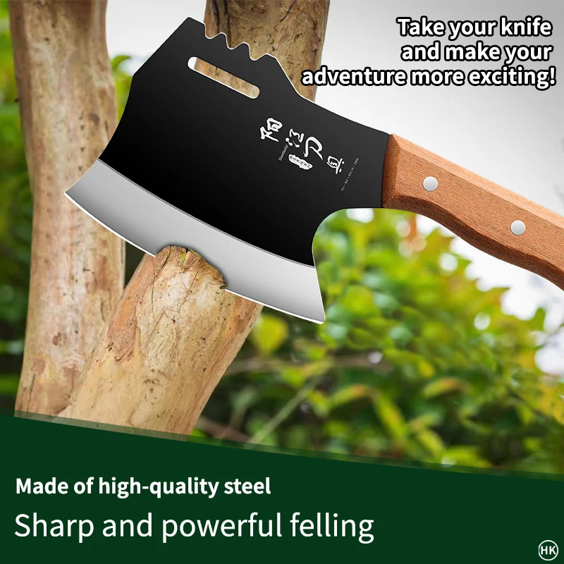 A large outdoor camping machete suitable for heavy chopping wood, yard work, and jungle cleaning, used for large-scale outdoor