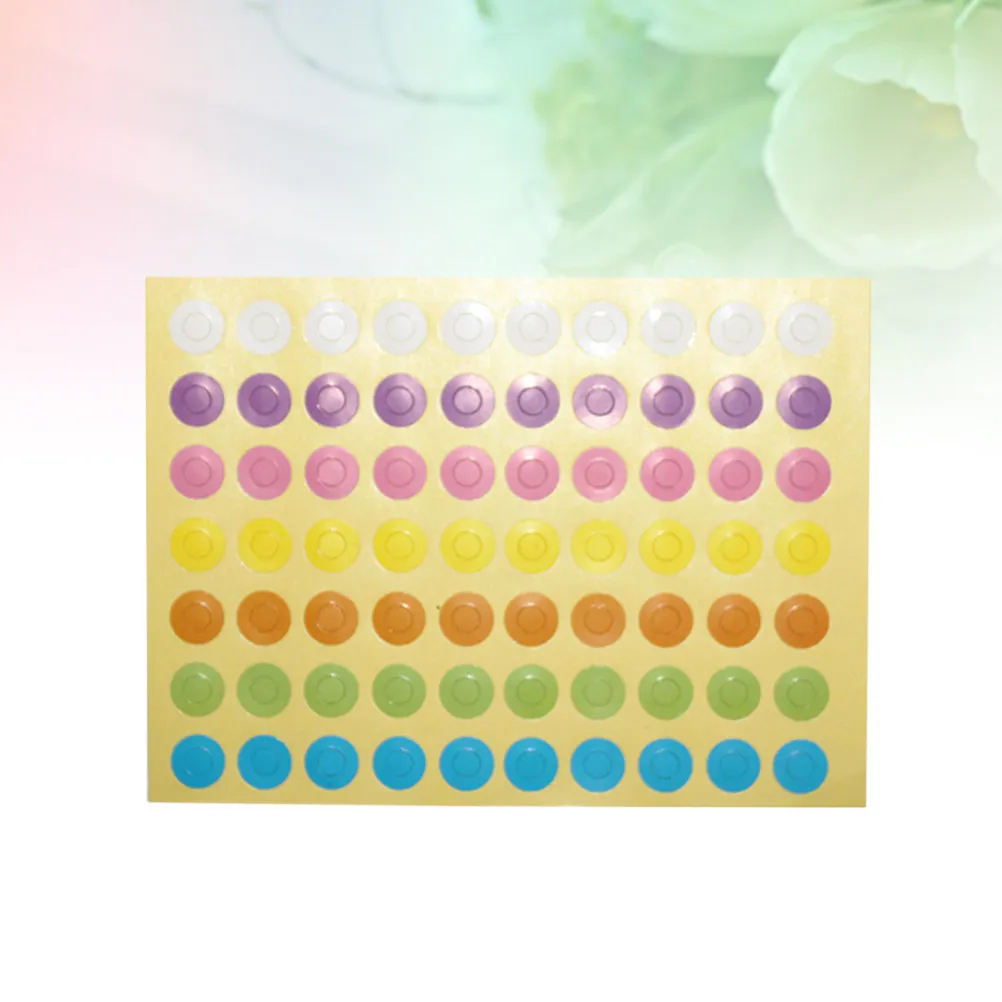 10Sheets Colorful Ring Label Stickers Decorative Hole Stickers Round Gift Tag Reinforcement DIY Craft Use Hole Sticker